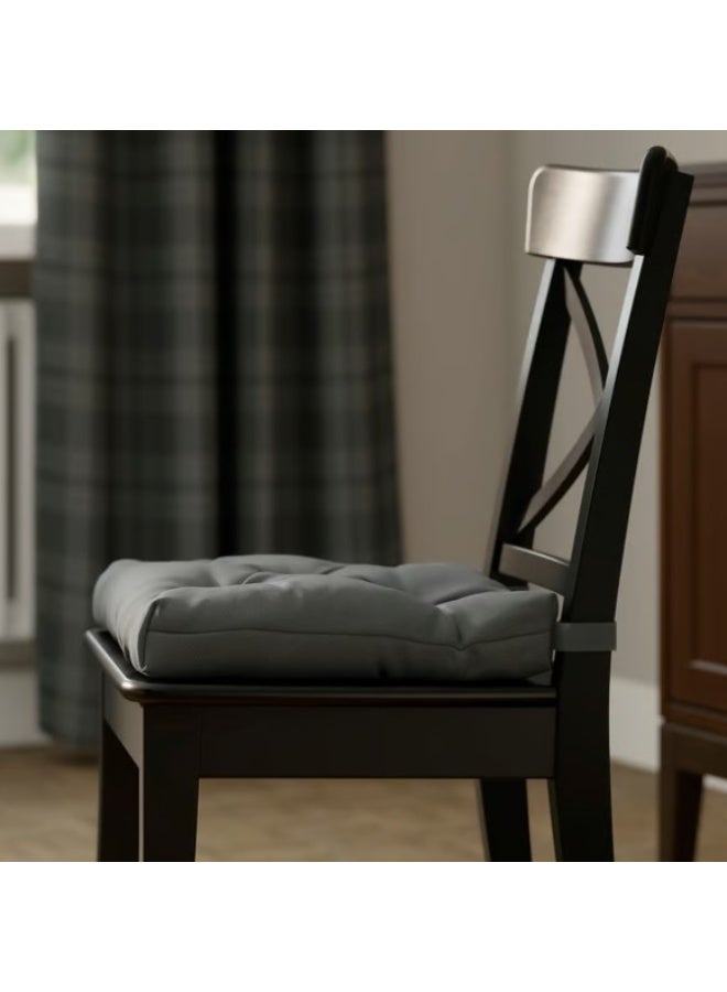 Chair cushion, grey, 40/35x38x7 cm - Image 3